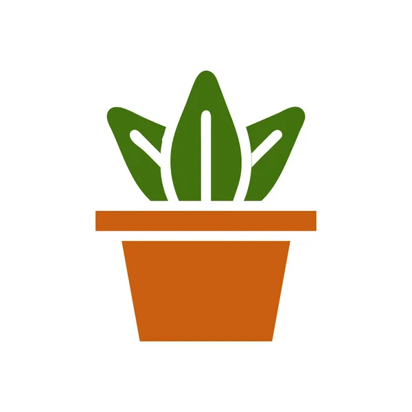 Bitki Simgesi Katı Kahverengi Renk Illüstrasyon Vektör Elementi Sembol Mükemmel — Stok Vektör