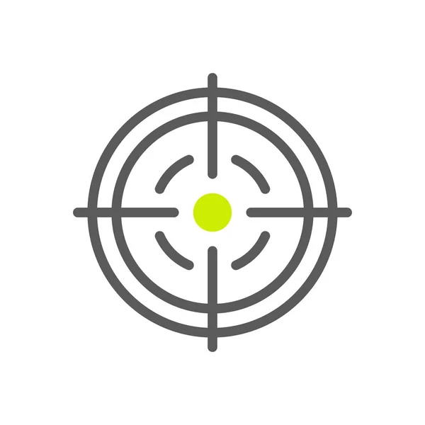 Target Pictogram Duotone Grijs Levendige Kleur Militaire Vector Leger Element — Stockvector