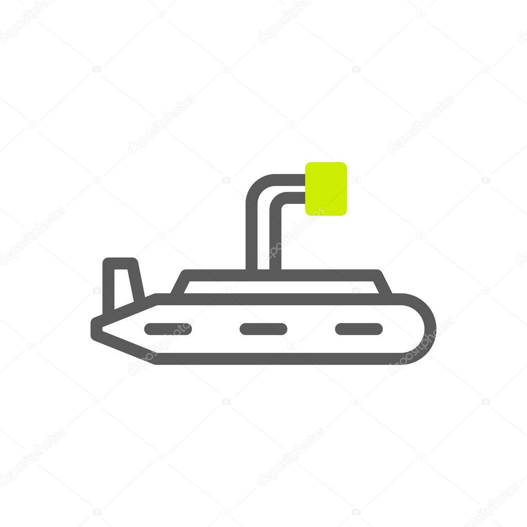 Submarine icon duotone grey vibrant colour military vector army element and symbol perfect.
