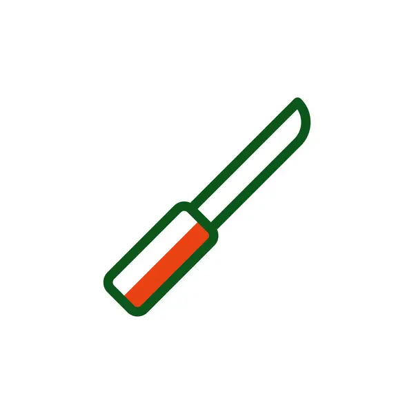 Messer Symbol Duoton Grün Orange Farbe Militär Vektor Armee Element — Stockvektor