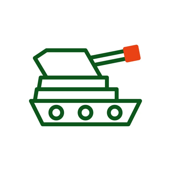 Цистерна Дуотон Зеленого Оранжевого Цвета Военный Векторный Армейский Элемент Символ — стоковый вектор