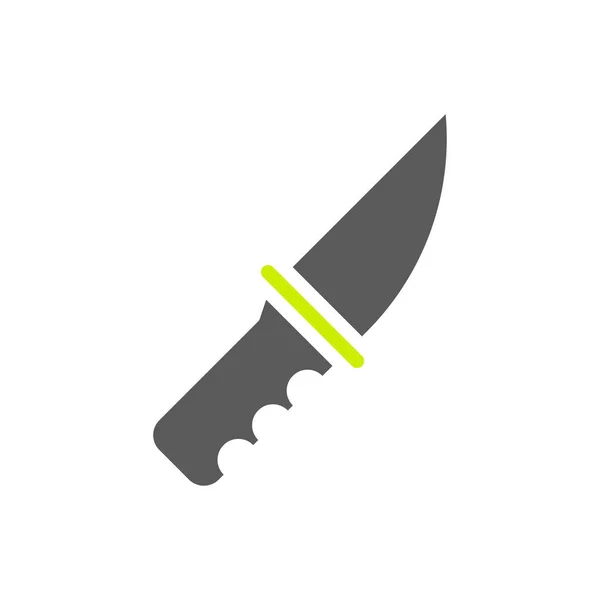 Knife Icon Gradient Green Blue Colour Military Vector Army Element — Stock Vector