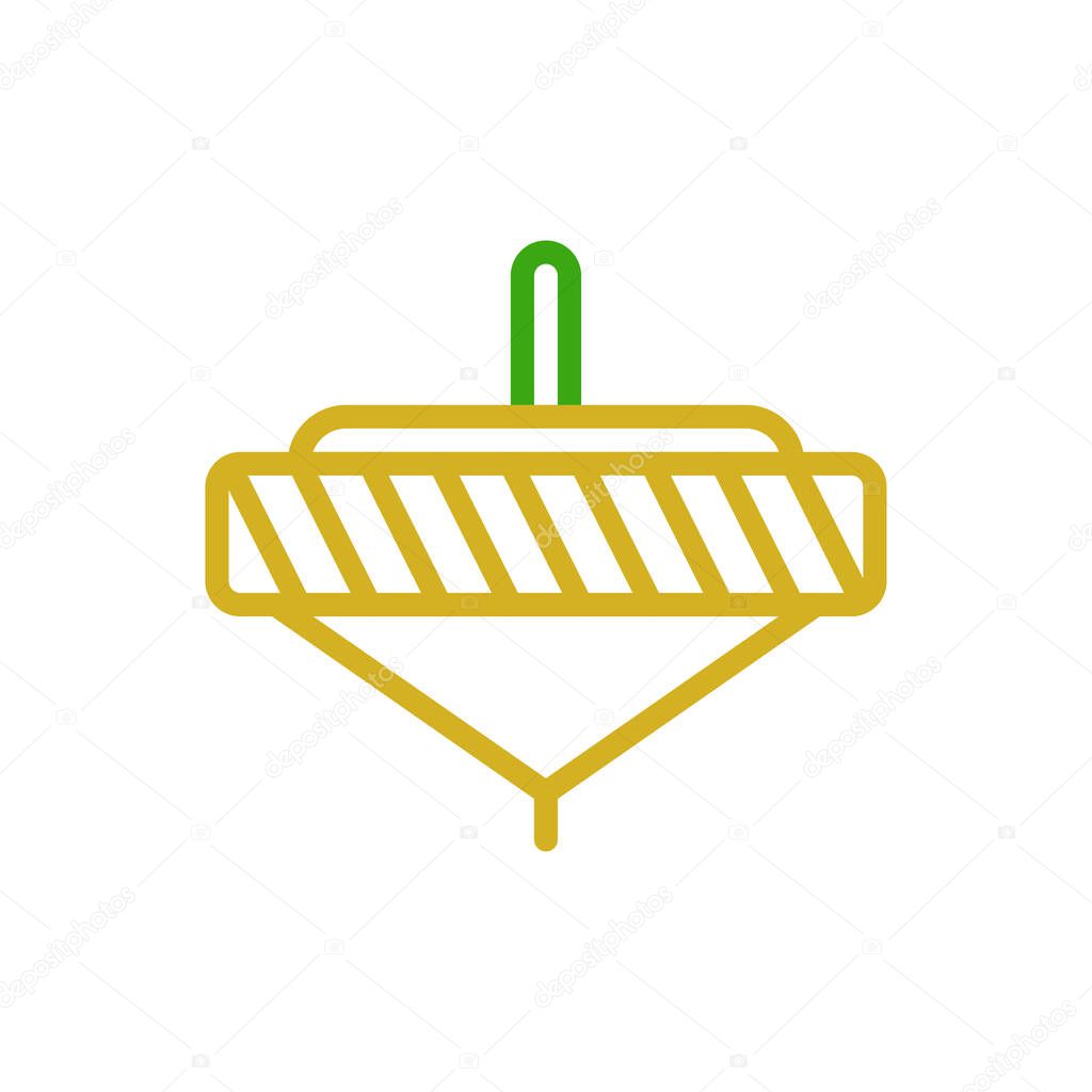 Spinning icon duocolor green yellow colour chinese new year vector element and symbol perfect.
