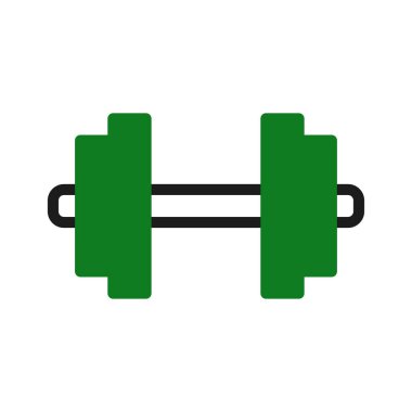 Dumbbell simgesi duotone yeşil siyah renk spor illüstrasyon vektör elementi ve sembol mükemmel.