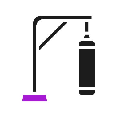 Kum torbası simgesi katı mor spor illüstrasyon vektör elemanı ve sembol mükemmel.