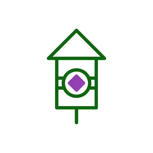 Петарды Иконка Duotone Зеленый Фиолетовый Цвет Китайский Новый Год Векторный — стоковый вектор