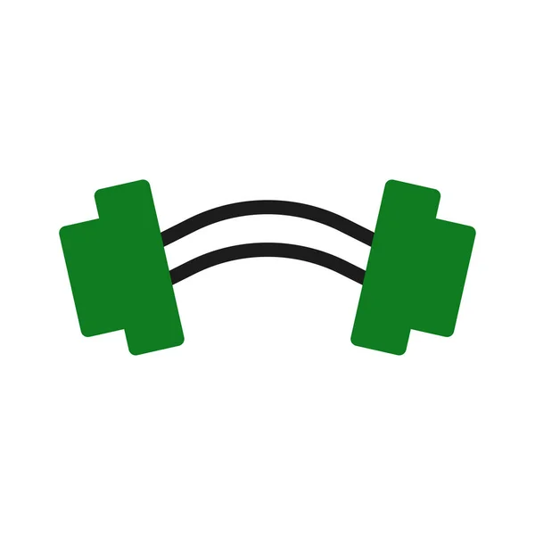 Dumbbell Icon Duotone Green Black Colour Sport Illustration Vector Element — Stock Vector