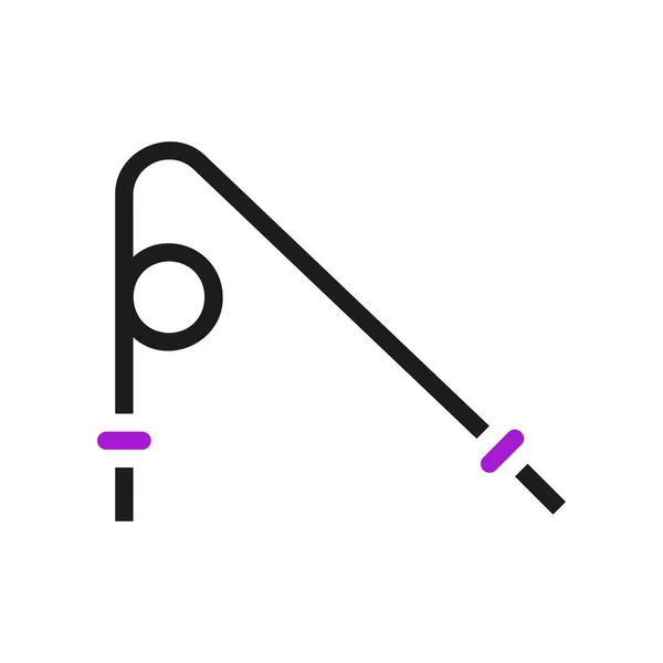Saltar Icono Cuerda Púrpura Sólido Negro Deporte Ilustración Vector Elemento — Archivo Imágenes Vectoriales