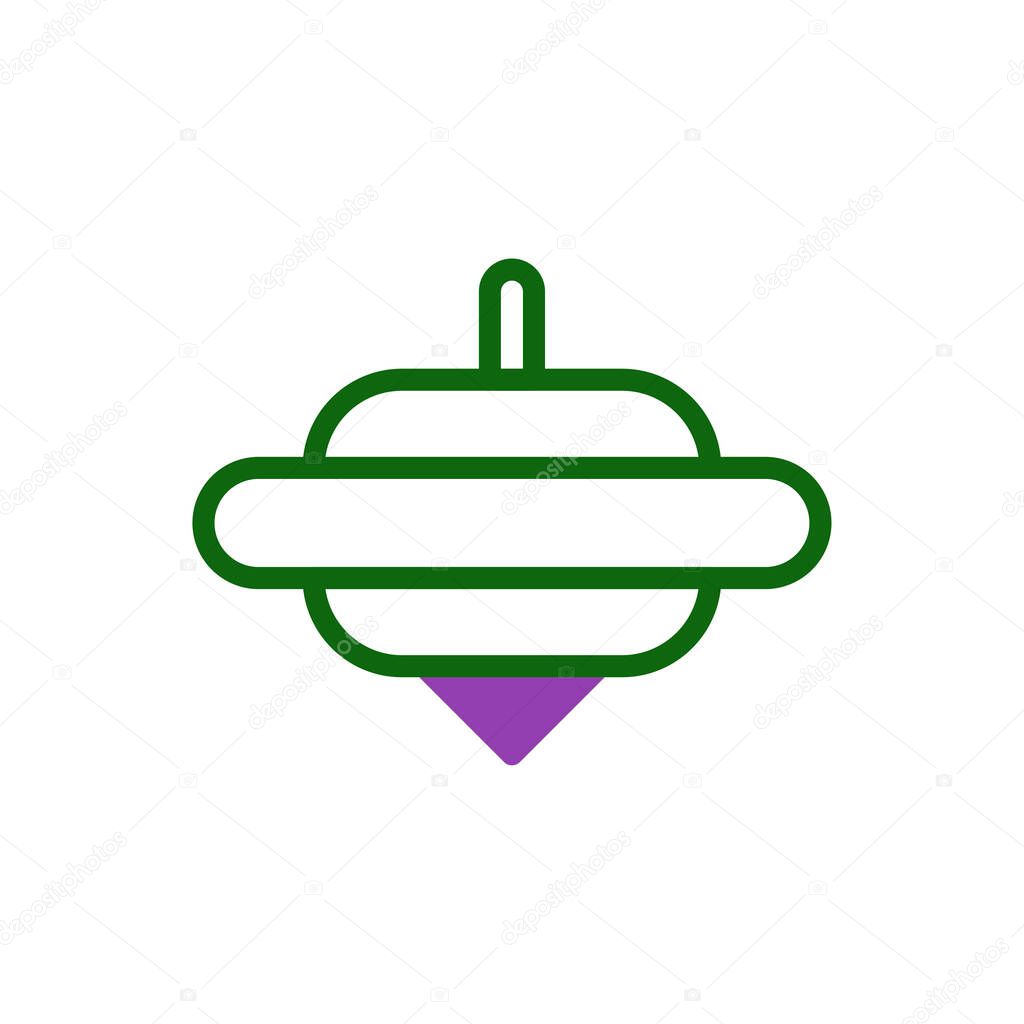 Spinning icon duotone green purple colour chinese new year vector element and symbol perfect.