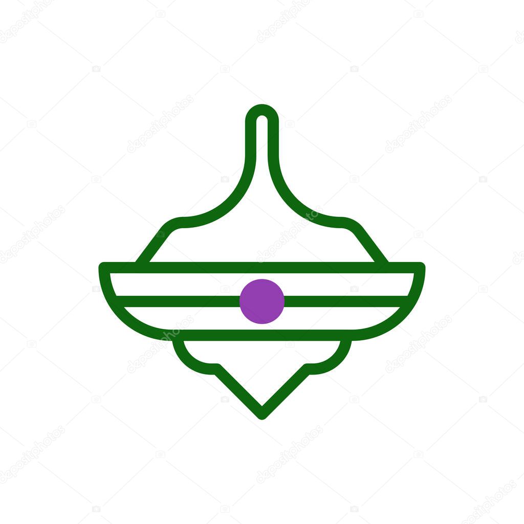 Spinning icon duotone green purple colour chinese new year vector element and symbol perfect.