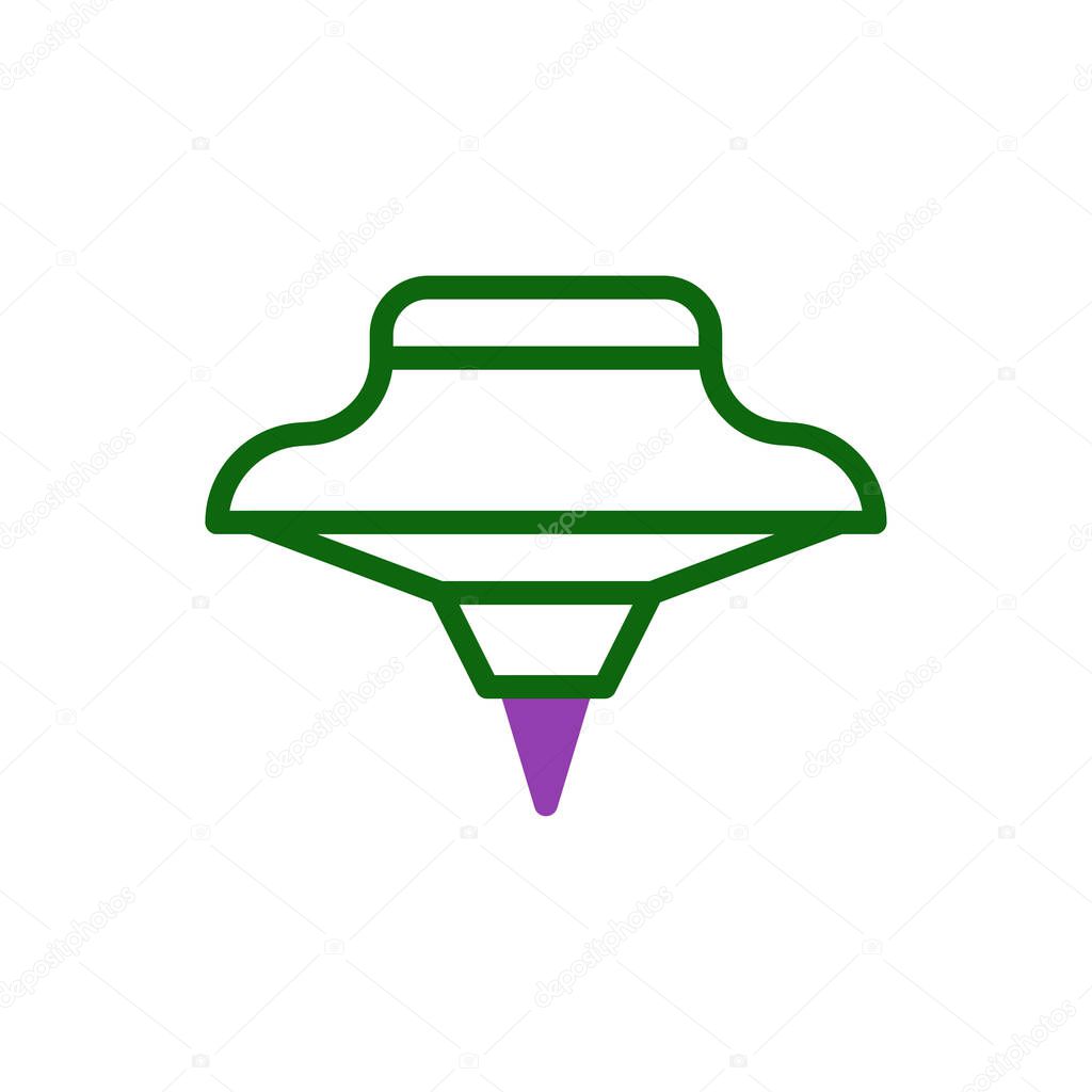 Spinning icon duotone green purple colour chinese new year vector element and symbol perfect.