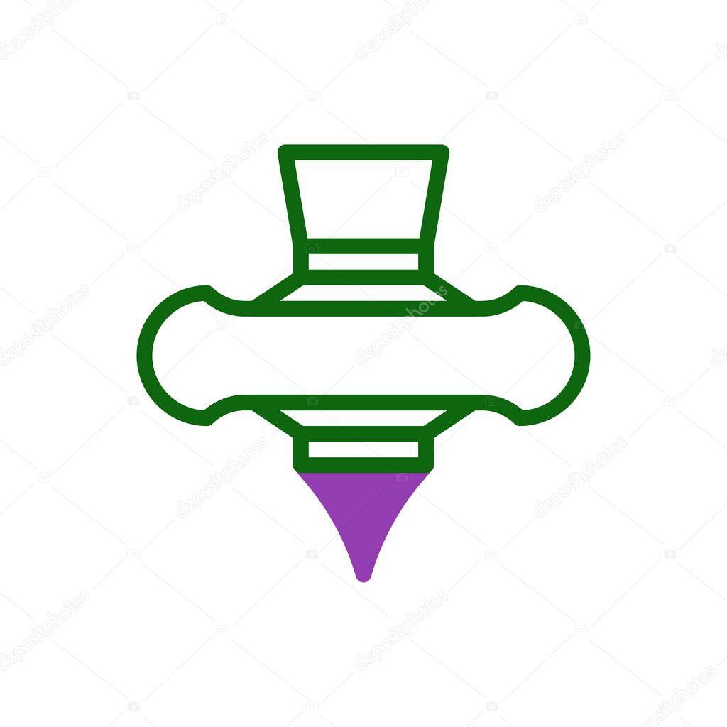 Spinning icon duotone green purple colour chinese new year vector element and symbol perfect.