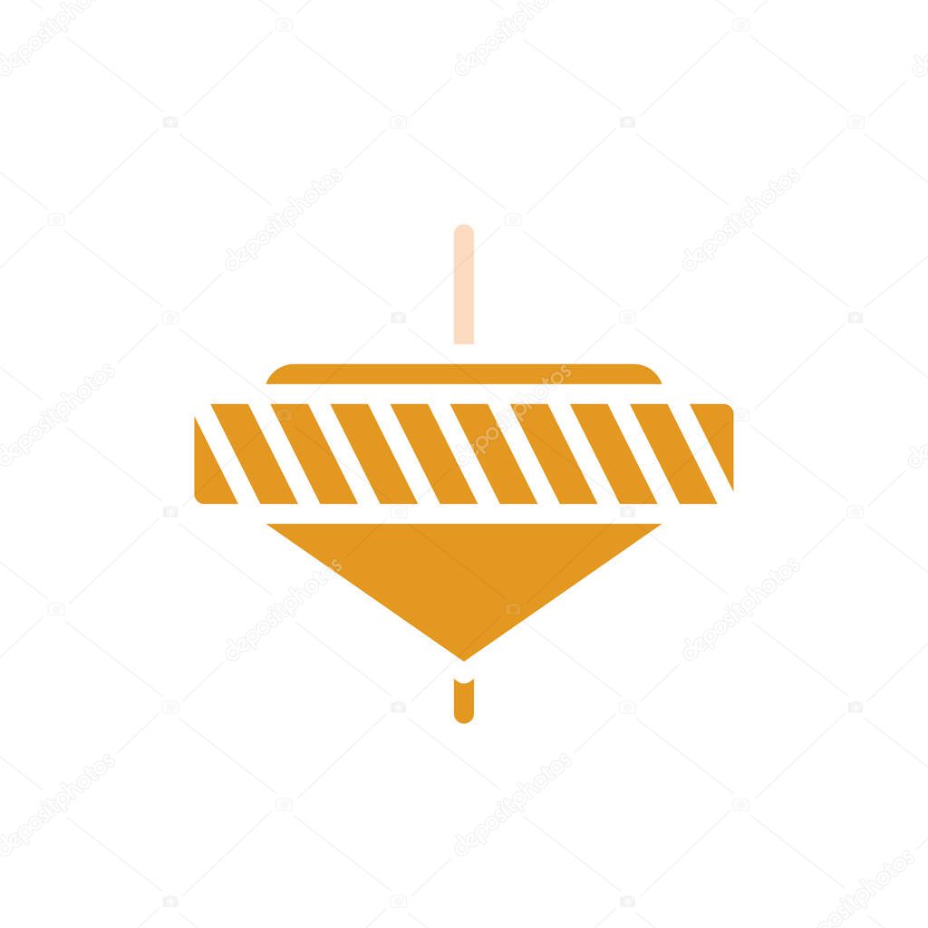Spinning icon solid orange yellow colour chinese new year vector element and symbol perfect.
