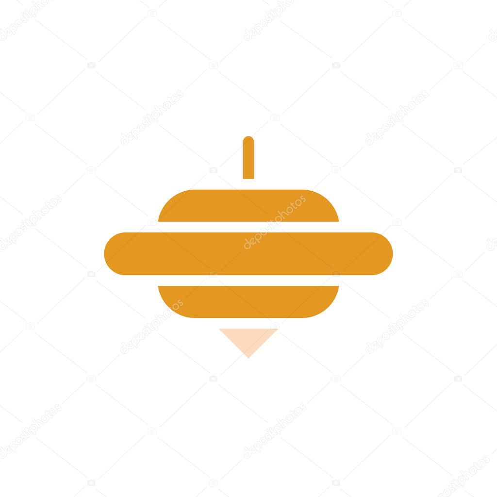 Spinning icon solid orange yellow colour chinese new year vector element and symbol perfect.