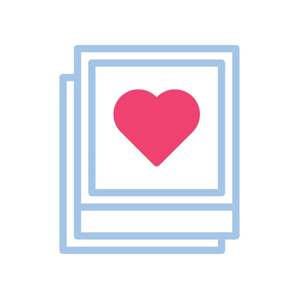 Bild Liebe Symbol Duoton Blau Rosa Stil Valentinstag Illustration Vektorelement — Stockvektor