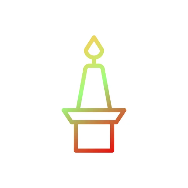 Kerze Symbol Gradient Gelb Grün Rot Farbe Chinesisch Neujahr Vektorelement — Stockvektor