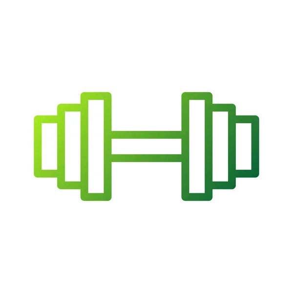 Dumbbell Icon Gradient Green Colour Sport Illustration Vector Element Symbol — Stock Vector
