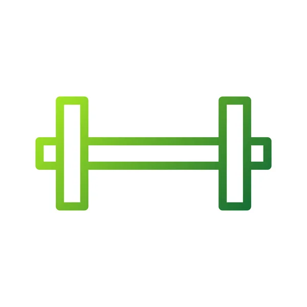 Dumbbell Simgesi Gradyan Yeşil Renk Spor Illüstrasyon Vektör Elementi Sembol — Stok Vektör