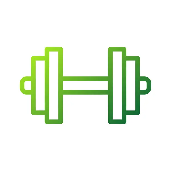 Ikona Hantli Gradient Zielony Kolor Sport Ilustracja Wektor Element Symbol — Wektor stockowy