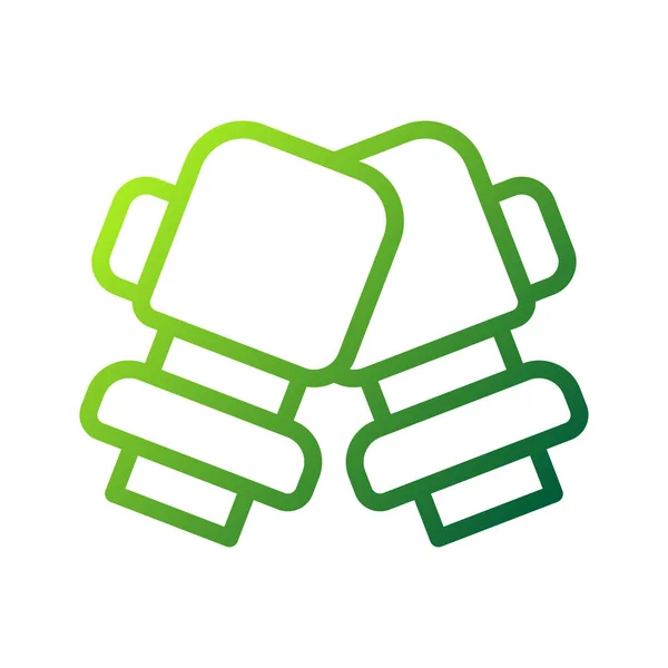 Ícone Boxe Gradiente Cor Verde Esporte Ilustração Elemento Vetorial Símbolo — Vetor de Stock