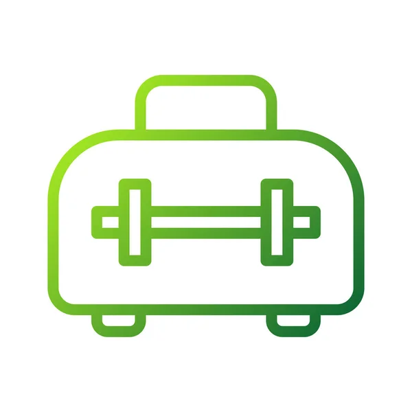 Plecak Ikona Gradient Zielony Kolor Sport Ilustracja Wektor Element Symbol — Wektor stockowy