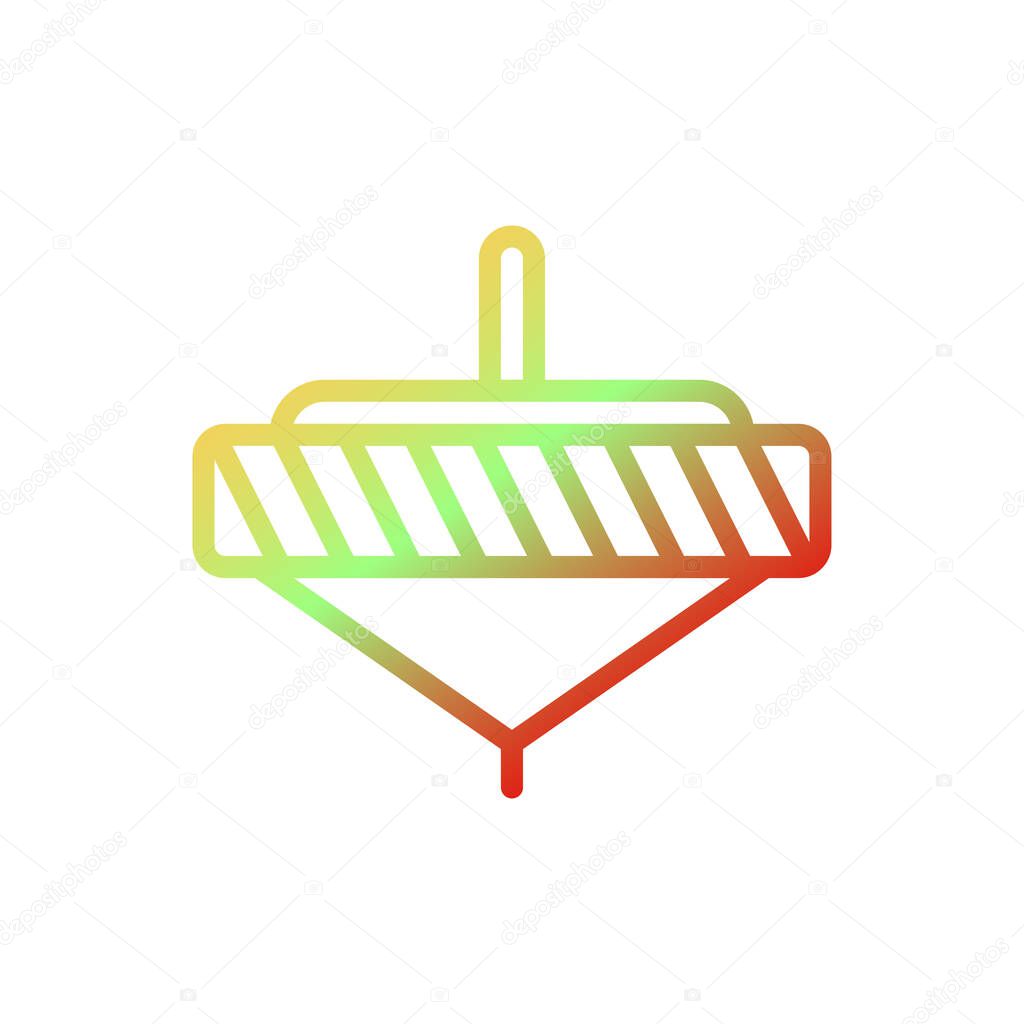 Spinning icon gradient yellow green red colour chinese new year vector element and symbol perfect.