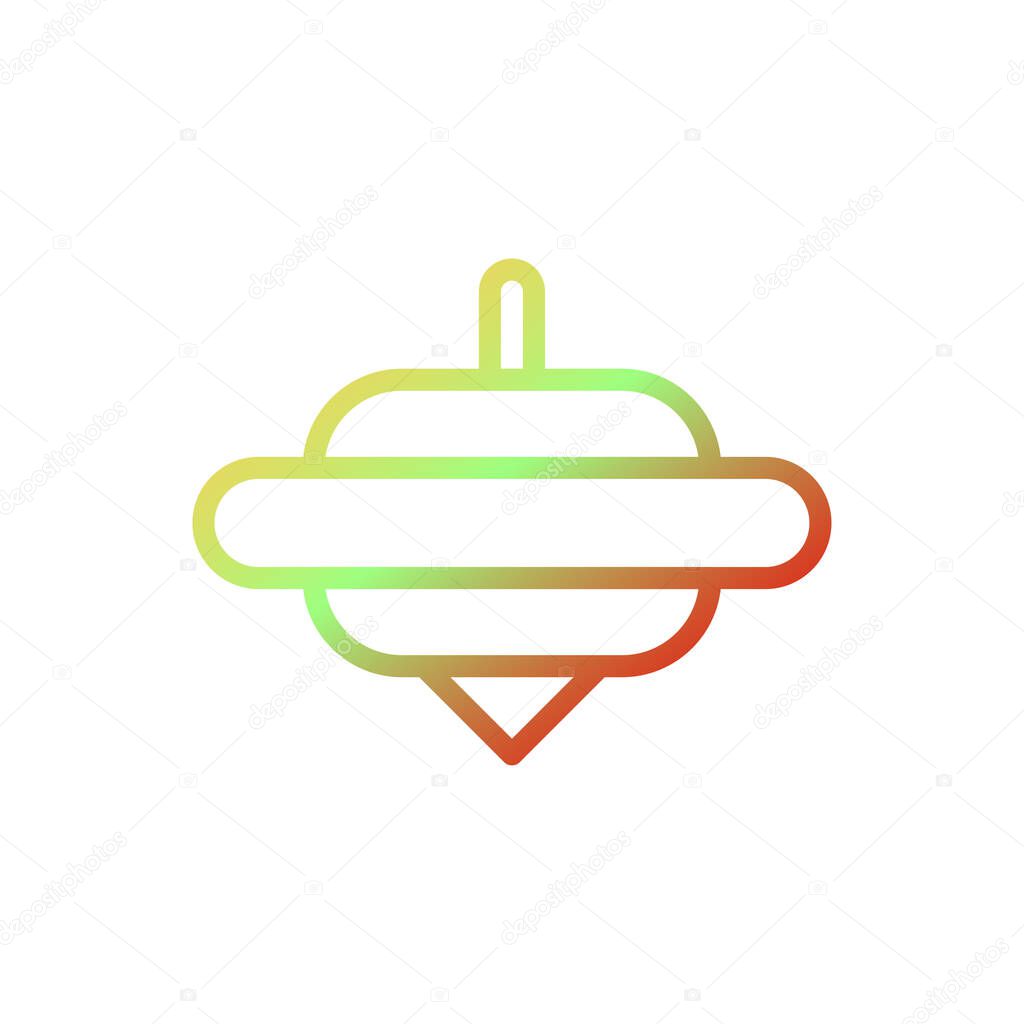 Spinning icon gradient yellow green red colour chinese new year vector element and symbol perfect.