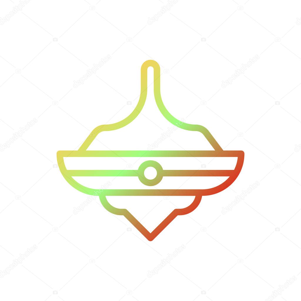 Spinning icon gradient yellow green red colour chinese new year vector element and symbol perfect.