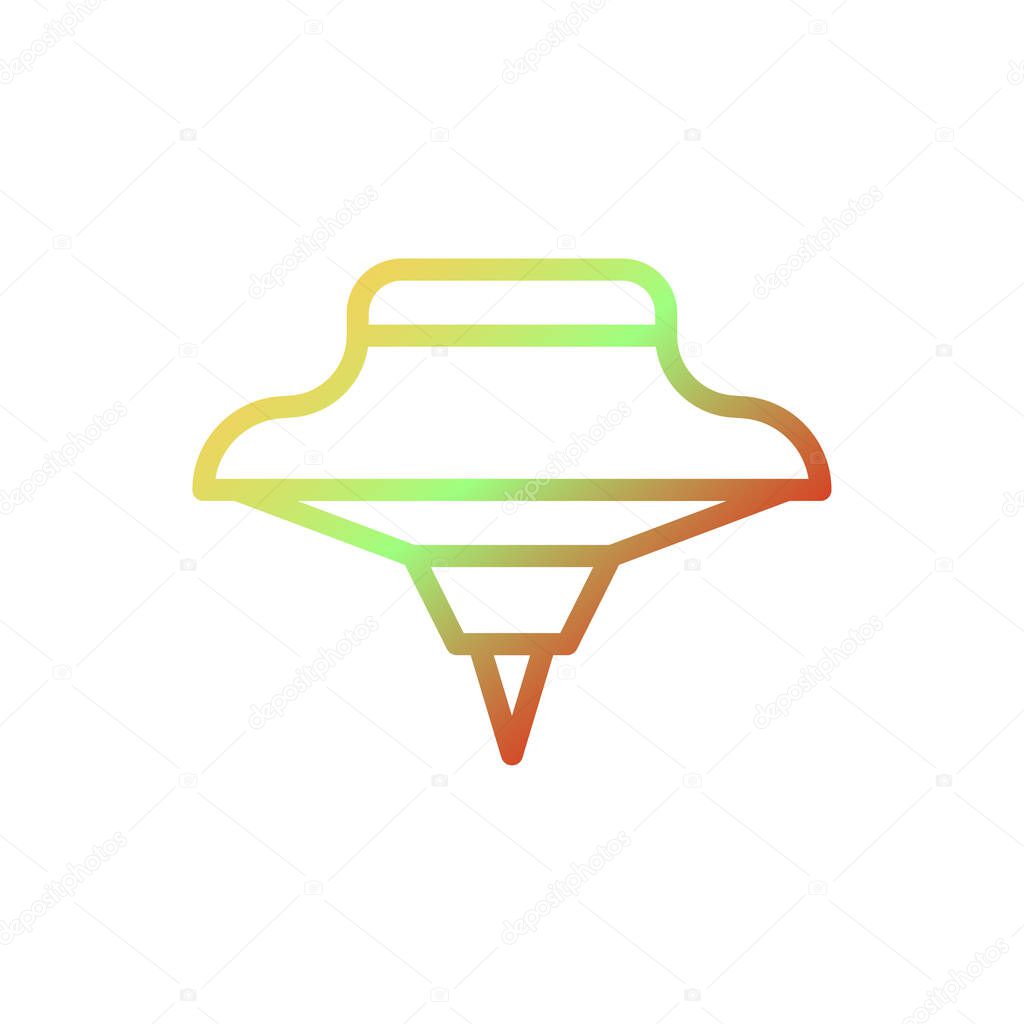 Spinning icon gradient yellow green red colour chinese new year vector element and symbol perfect.