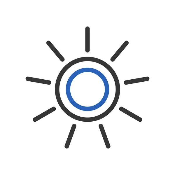 Ікона Погоди Дуоколор Синій Сірий Літній Пляж Ілюстрація Векторний Елемент — стоковий вектор