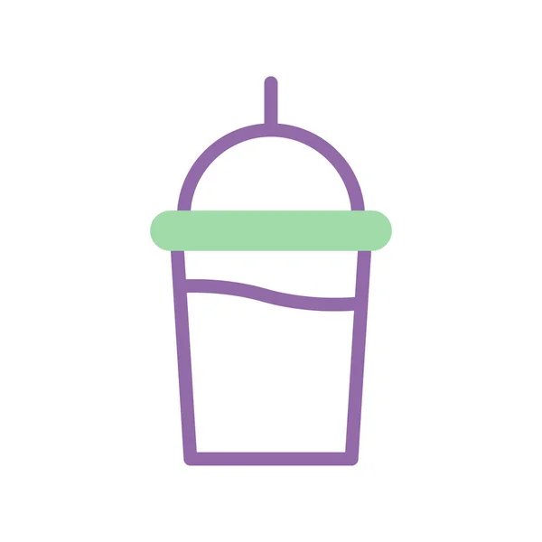 Icono Bebida Duotone Púrpura Verde Playa Ilustración Vector Elemento Símbolo — Vector de stock