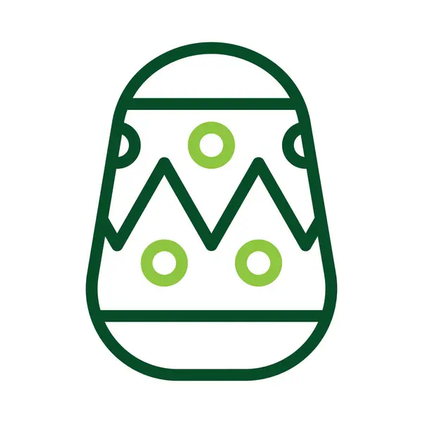 Symbol Duocolor Grün Farbe Ostern Illustration Vektorelement Und Symbol Perfekt — Stockvektor