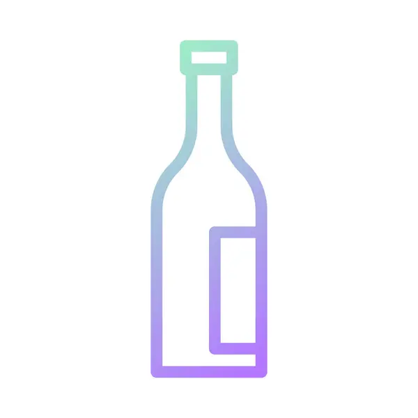 Vinho Vidro Ícone Gradiente Verde Roxo Cor Páscoa Ilustração Elemento —  Vetores de Stock