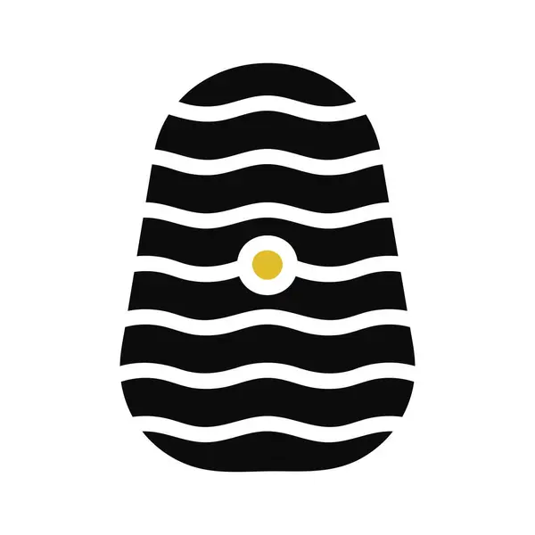 Egg Icon Solid Grey Orange Colour Easter Illustration Vector Element — Stock Vector