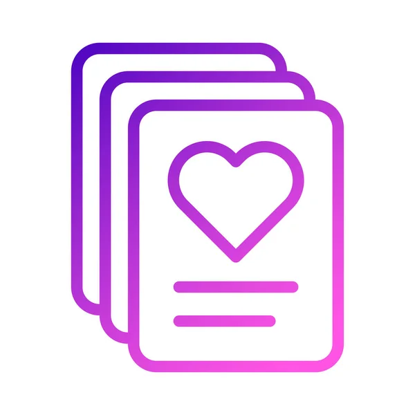 stock vector Love card icon gradient purple pink style valentine illustration vector element and symbol perfect.