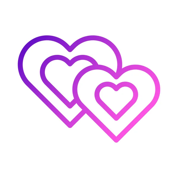 Love Icon Gradient Purple Pink Style Valentine Illustration Vector Element — Stock Vector