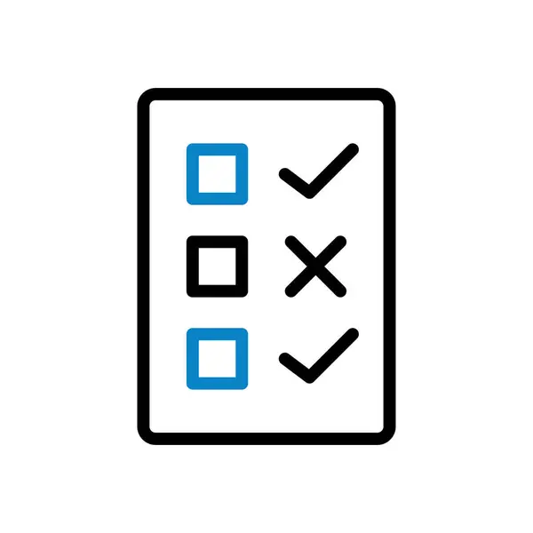 Resume Icon Duocolor Blue Black Business Illustration Vector Element Symbol — Stock Vector