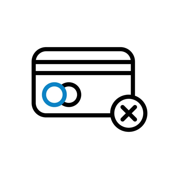 Ikona Karty Duokolor Modrá Černá Obchodní Ilustrace Vektorový Prvek Symbol — Stockový vektor