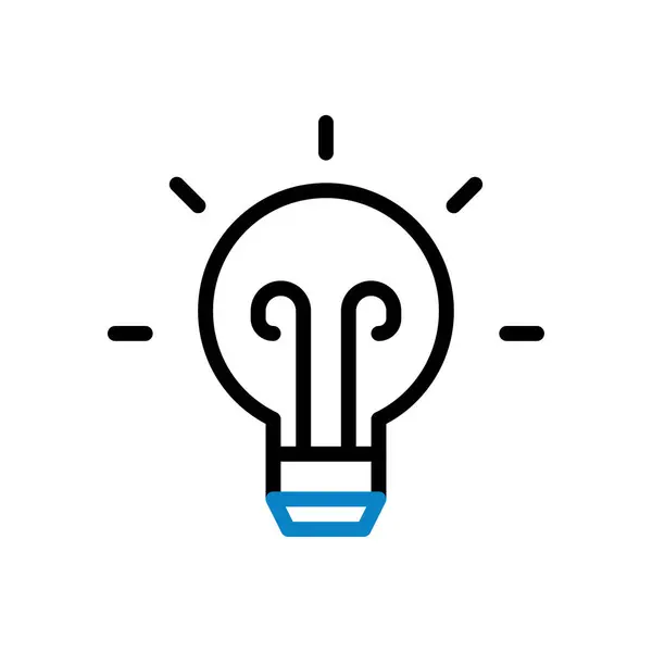 Lampe Idee Icon Duocolor Blau Schwarz Business Illustration Vektorelement Und — Stockvektor