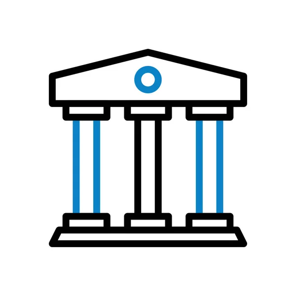Bancaire Icône Duocolor Bleu Noir Business Illustration Vectoriel Élément Symbole — Image vectorielle