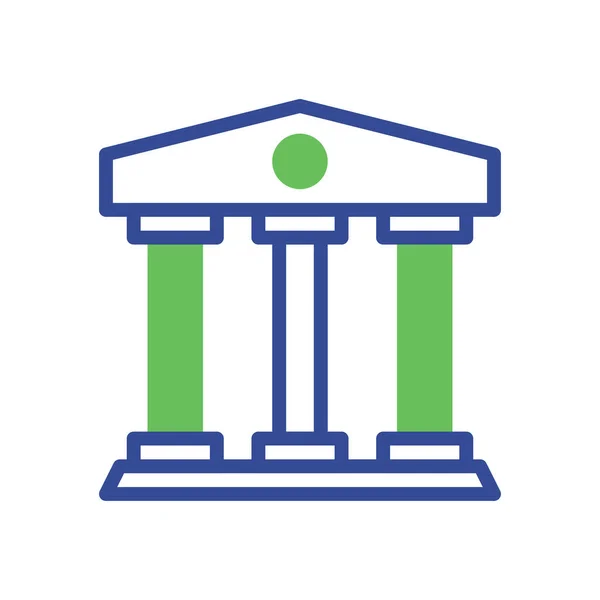 Bancaire Icône Duotone Vert Bleu Business Illustration Vectoriel Élément Symbole — Image vectorielle