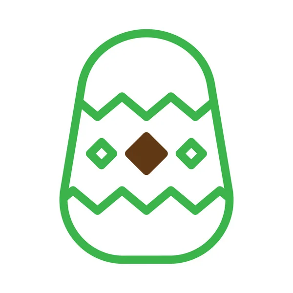 Symbol Duoton Grün Braun Farbe Ostern Illustration Vektorelement Und Symbol — Stockvektor