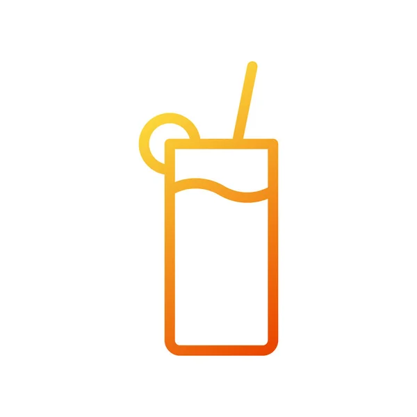 Bebida Icono Gradiente Amarillo Naranja Ilustración Vector Elemento Símbolo Perfecto — Archivo Imágenes Vectoriales