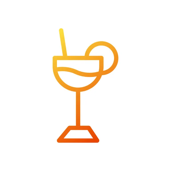 Drink Pictogram Gradiënt Geel Oranje Illustratie Vector Element Symbool Perfect — Stockvector