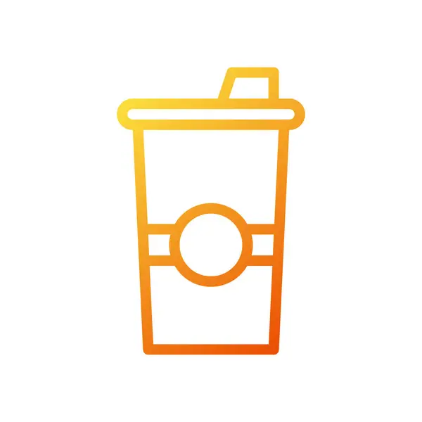 Bebida Icono Gradiente Amarillo Naranja Ilustración Vector Elemento Símbolo Perfecto — Archivo Imágenes Vectoriales