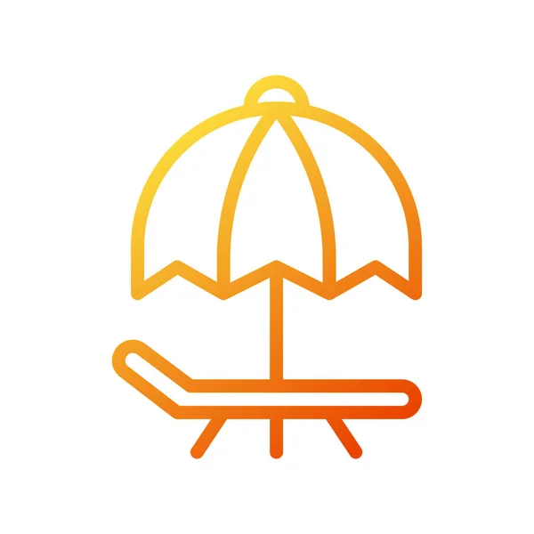 Paraply Ikon Lutning Gul Orange Illustration Vektor Element Och Symbol — Stock vektor