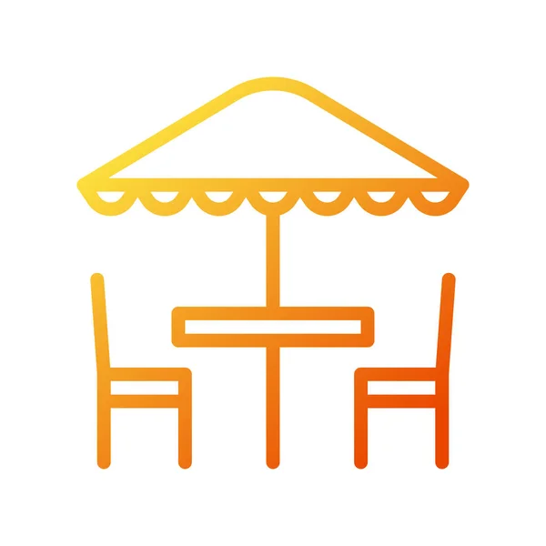 Parapluie Icône Dégradé Jaune Orange Illustration Vectoriel Élément Symbole Parfait — Image vectorielle