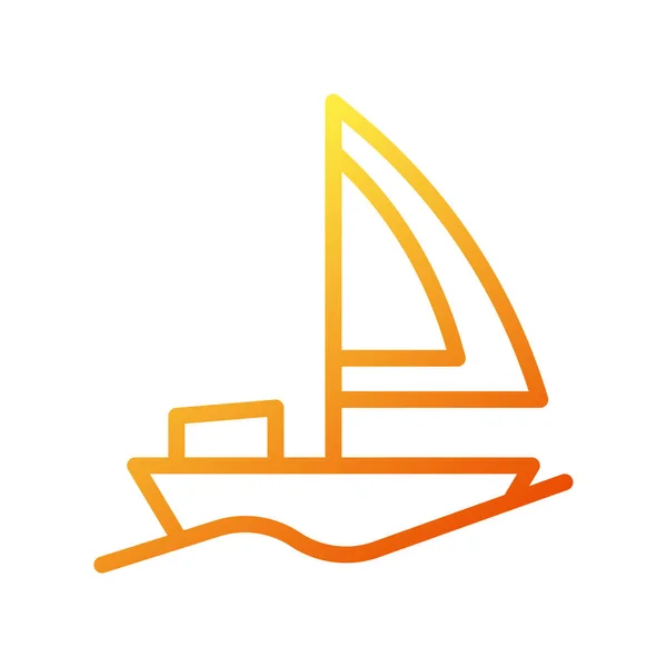 Boot Icon Gradient Gelb Orange Illustration Vektorelement Und Symbol Perfekt — Stockvektor