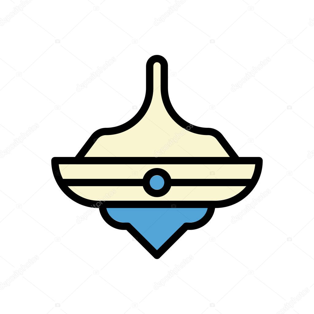 Spinning icon colored outline blue cream colour chinese new year vector element and symbol perfect.