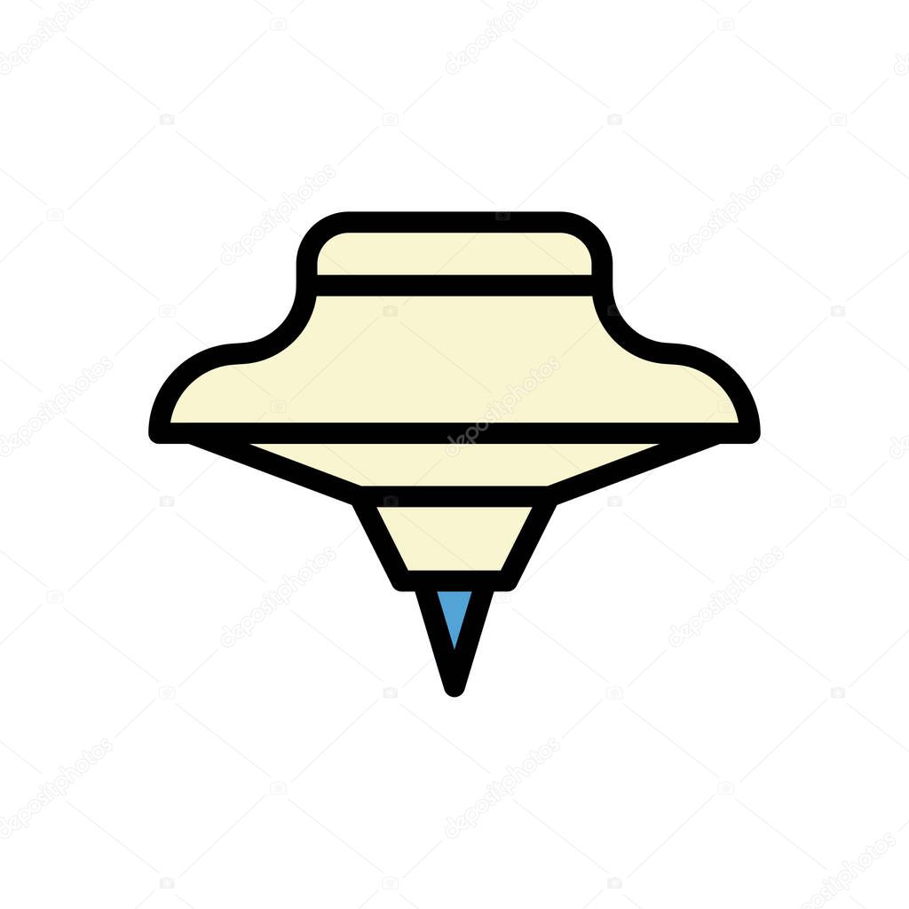 Spinning icon colored outline blue cream colour chinese new year vector element and symbol perfect.